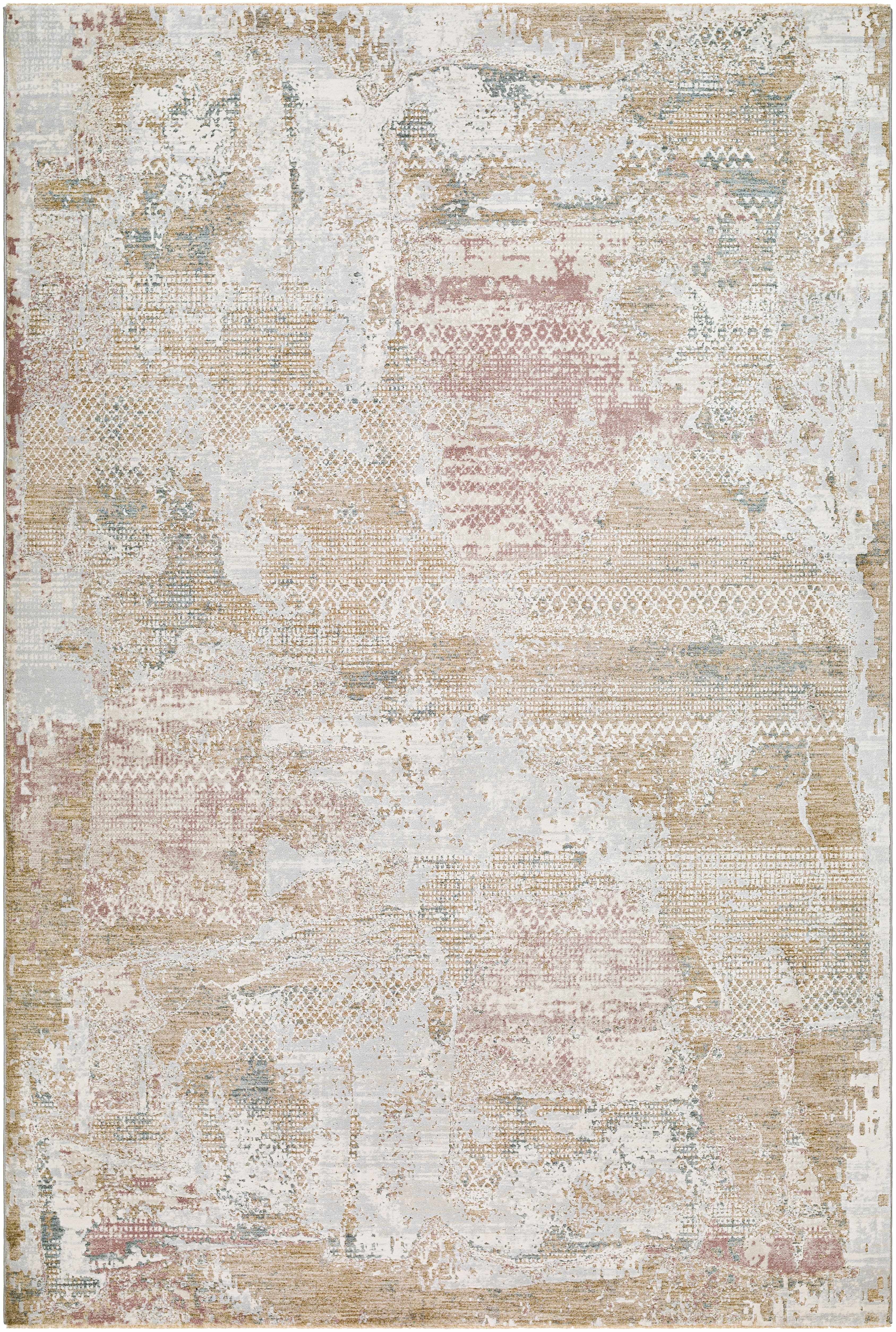Hauteloom Hanae Hallway, Kitchen Runner Rug - Beige, Brown, Gray - 2'7" x 10'