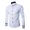White, variant on Lapel Long Sleeve Single-breasted Sewn Lattice Texture Men Shirt Slim Fit Solid Color Business Dress Shirt Top