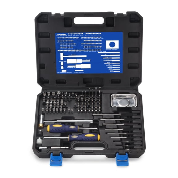 BULLTOOLS Precision Screwdriver Set, 100-Piece Torque Screwdriver Engineering Repair Kit, Roll Pin Punch Set with Magnetic Screwdriver Handle and Storage Case for Maintenance