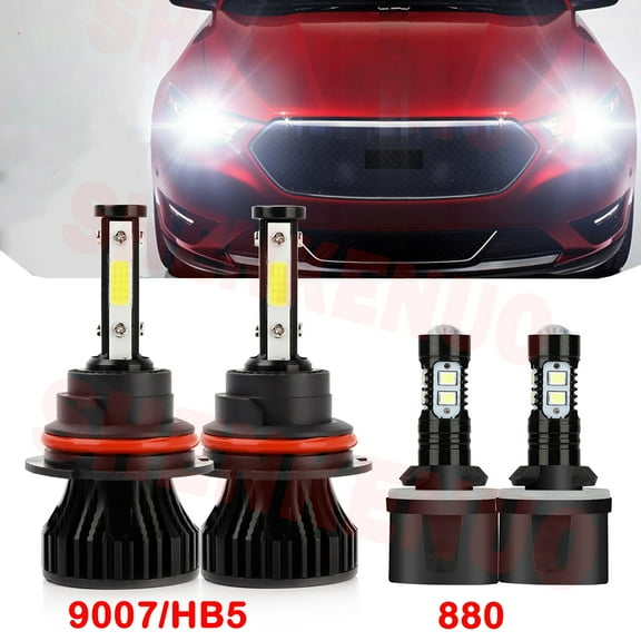 4-Sides HB5 9007 High&Low Beam for Ford Windstar 1995 1996 1997 1998 1999 2000 2001 2002 2003 LED Headlights 880 Fog Lights 4pcs