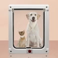 thumbnail image 4 of Puerta para mascotas con entrada de pared, solapa para gatos con imán de 4 direcciones, puerta para mascotas para gatos y perros pequeños, puerta para gatos con túnel (blanco), 4 of 5