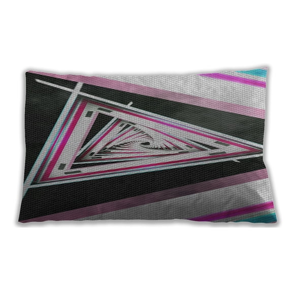 Ahgly Company Outdoor Rectangular Patterned Lumbar Throw Pillow, 13 inch by 19 inch