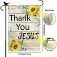 thumbnail image 6 of Thank You Jesus Small Garden Flag Summer Sunflowers Garden Flag Christian Burlap Yard Decoration Double Sided Garden Flag 12.5x18, 6 of 6