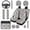 Duck Hunting, variant on XYZCANDO Spider Web 14 Pack Car Seat Covers Full Set Steering Wheel Cover Auto Center Console Pad Seat Belt Pads Headrest Covers Cup Coasters for Most Cars SUVs Sedans