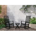 thumbnail image 2 of BplusZ Patio Outdoor Rocking Chair Set 3 Piece Furniture Rocker with Small Side Table for Bistro Porch Black, 2 of 7