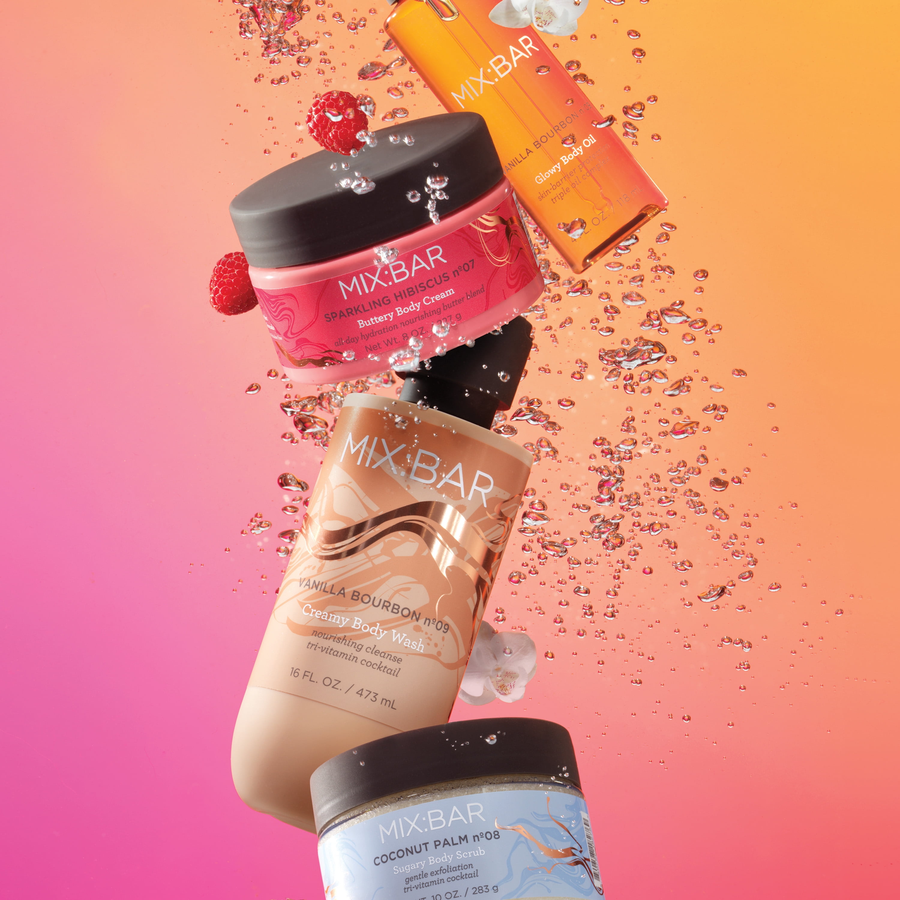 MIX:BAR Coconut Palm Body Wash with Vitamin E, 16fl oz