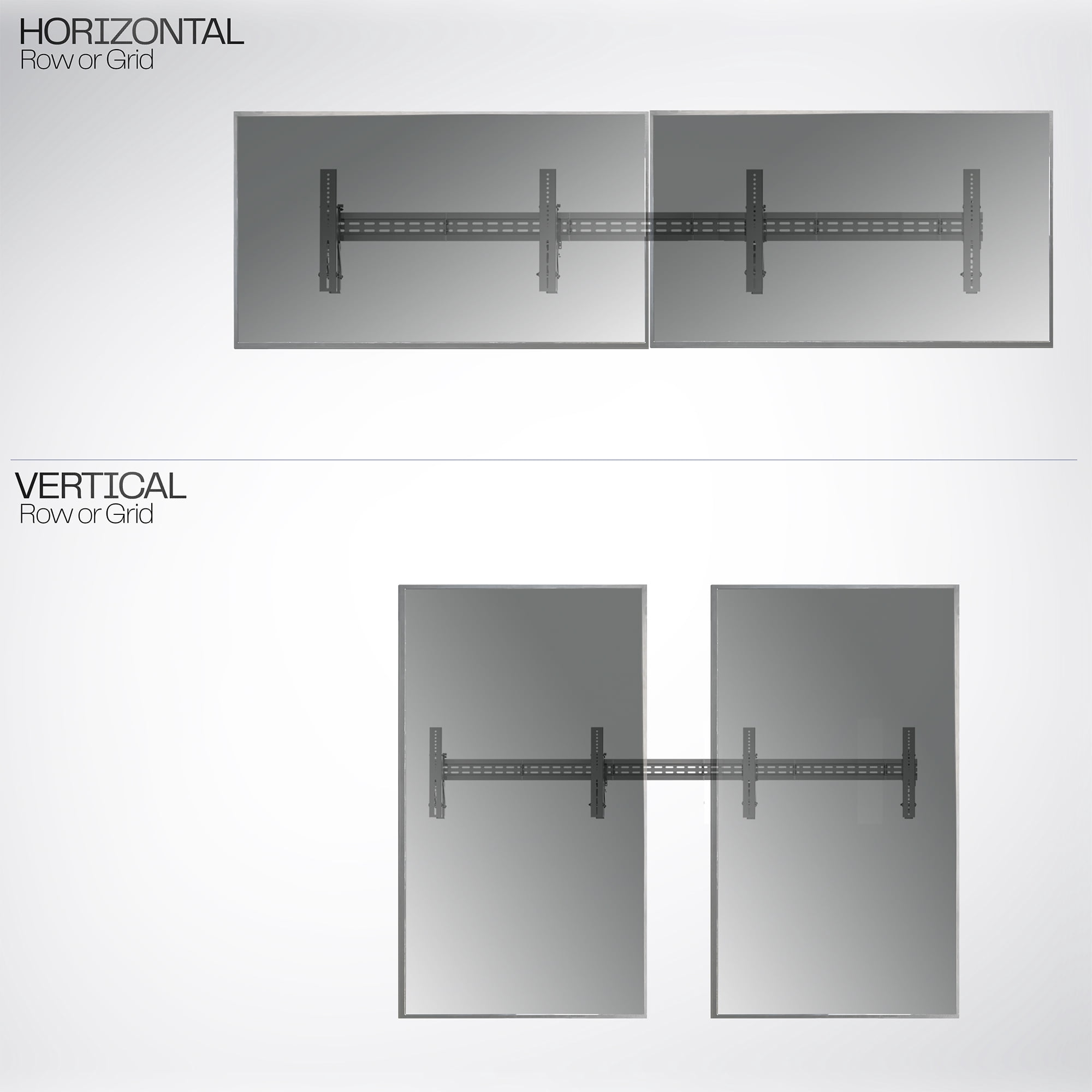 VIVO 1x2 Pop-Out Video Wall Mount (Fits 2 TVs) for 37” to 65” Plasma Screens