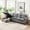 Gray, variant on ASINMAK 97" L Shaped Couch Faux Leather Sectional Couch Upholstered 3 Pieces Sofas for Living Room with Chaise, Ottoman with Storage for Office and Small Apartment, Black