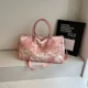 thumbnail image 2 of Bolsos de viaje de lona con cremallera para mujer, informales, de gran capacidad, con hilo de coser sólido, a la moda, 2024, de alta calidad, de colores sólidos, 2 of 5