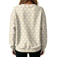 thumbnail image 6 of Women's Polka Dot Quarter Zip Sweatshirt Long Sleeve Casual Pullover Top for Fall Soft Relaxed Fit Sweatshirt, 6 of 6