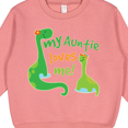 thumbnail image 3 of Inktastic My Auntie Loves Me Dinosaur Toddler Sweatshirt, 3 of 4