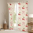 thumbnail image 3 of Feelyou Cartoon Bowknot Child Blackout Curtains Set of 2 (52x84 Each), Kawaii Cherry Fruit Window Curtains, Cute Princess Bow Style Curtains and Drapes, Living Room Curtains Decor, 3 of 6