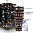 thumbnail image 2 of Book Lovers Tumbler 40 OZ Tumbler with Handle and Straw Lid Leak Proof Book Lovers Travel Coffee Mug with Handle Insulated for Hot Cold Ice - Birthday Book Lovers Gifts for Women Stainless Steel Cup, 2 of 5