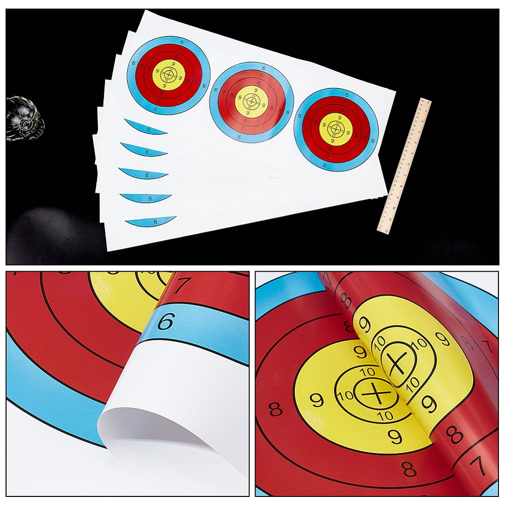 40pcs Targets Paper Archery Target Practice Accessories 3 Spot Vertical TargetsDIY
