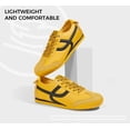 thumbnail image 5 of LUCKY STEP Retro Thin Sole Fashion Sneakers Casual Lightweight Walking Shoes,Yellow,Womens, 5 of 10