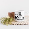 thumbnail image 2 of Best Mom by Par Pun Quote with Target or Basket, Disc Golf Player, Golfing or Golfer Themed Merch Gift, White Ceramic 11oz Coffee Mug, 2 of 5