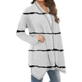 thumbnail image 5 of hotojiny Plus Size Cardigans for Women Soft Lightweight Striped Open Front Fall Coat Trendy Long Sleeve Flowy Cardigan, 5 of 6