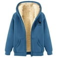 thumbnail image 4 of WILLBEST Sudadera de Invierno con Cremallera, Sudadera con Capucha y Estampado, Estilo Informal, Deportiva, Cómoda, Suave y Cálida, para Mujer XX-Grande, 4 of 5