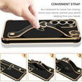 thumbnail image 3 of for Samsung Galaxy S23 Case 6.1", Cute Heart Wristband Lanyard Cross Body Strap Electroplated Camera Protection Shockproof Protective Case Women Girls for Samsung Galaxy S23 6.1"-Black., 3 of 7