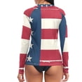 thumbnail image 2 of joogoo Womens UPF 50+ Sun Shirts American Flag Long Sleeve UV Protection Rash Guard Tops M, 2 of 7