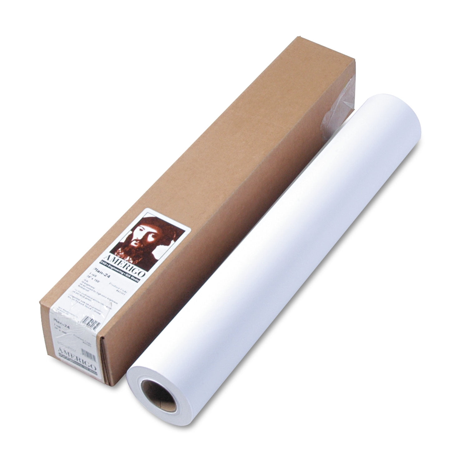 A1-24 x 150 ft For Inkjet Print 90 Brightness HP Coated Paper 1 / Roll Bright White 26 lb