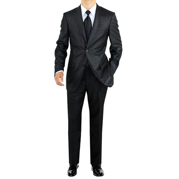 Salvatore Exte Mens 2 Button Formal Suit Two Piece Party Tux Jacket With Pant.