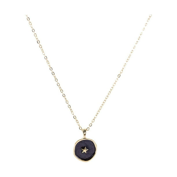 Collar para mujer, joyería para mujer, joyería para mujer, exquisita moda, aleación, moda, personalidad, goteo, aceite, sueño, estrella, collar, 1