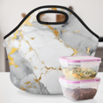 thumbnail image 6 of Herdesigns Grey White Gold Marble Neoprene Lunch Bag, Modern Abstract Insulated Lunch Box for Women Men Washable Lunch Tote Soft Lunch Container With Zipper for Work Picnic Travel, 6 of 7