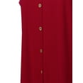 thumbnail image 6 of A2Y Women's Loose Fit Short Sleeve Button Down Front Tie Top Dark Red M, 6 of 7