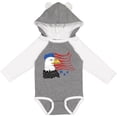 thumbnail image 3 of Inktastic American bald eagle and flag sketch style Boys or Girls Long Sleeve Baby Bodysuit, 3 of 5