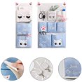 thumbnail image 4 of 2 Pieces Hanging Storage Bag, Wall Organizer Bag, Wall Organizer Pockets, Foldable, 7 Pockets and 3 Pockets, with Sticky Hooks, for Keys, Toys, Remotes, 4 of 5