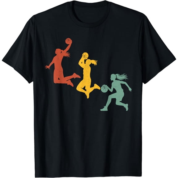 Basketball Girl Shirt Basketball Hoops Lovers Women Girls T-Shirt
