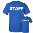 thumbnail image 1 of Tee Hunt Staff T-Shirt Event Staff Uniform Employee Party Security Mens Shirt, Blue, 3X-Large, 1 of 5