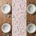 thumbnail image 4 of Table Runner 90 Inches Long for Kitchen Dining, Pink Spring Floral Dresser Scarf Farmhouse, Dining Table Decorations for Wedding/Parties, Flowers Botanical Elegant Pastoral 13 x 90 In, 4 of 8