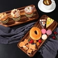 thumbnail image 6 of 5-Pack 13x9 Inch Solid Acacia Wood Serving Trays - Laser Engraving Ready Rectangular Plates for Food Fruit Cheese Housewarming Gifts, 6 of 7