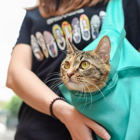 Pet Dog Cat Carrier Sling Hands Free Puppy Outdoor Travel Bag Portable Pet Shoulder Bag Nail Clipping Cleaning Grooming Bag  Washable and Foldable Fit Below 18 lb Cats Dogs