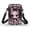 Cherry Blossom, variant on Zebra Stripe Pattern Adjustable Shoulder Strap Shoulder Bag, Polyester Crossbody Bag for Adults