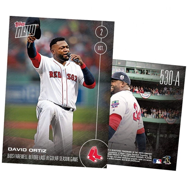 La carta coleccionable supera ahora a David Ortiz #530A de los Medias Rojas de Boston de la MLB