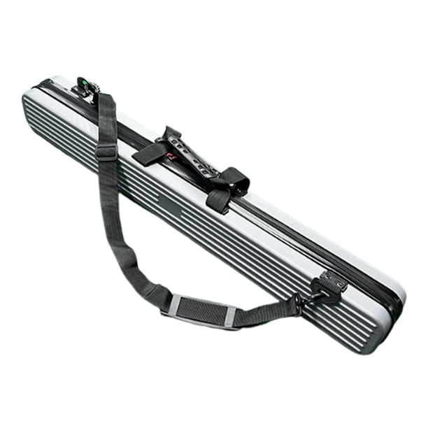 Estuche para tacos de billar a prueba de polvo, equipo de billar para tacos de 1/2 pulgada, portátil e impermeable. Plata sin cerradura