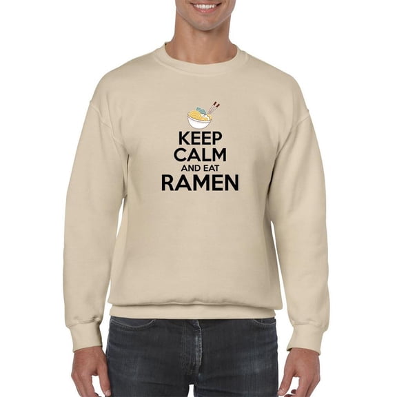 Keep Calm And Eat Ramen Sweatshirt Men -Smartprints Designs, Male x-Large