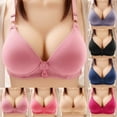 thumbnail image 4 of VERUGU Everyday Bras for Women Comfort Solid Wirefree OnePiece Bra Gathering Underwear Bras No Underwire Khaki XL, 4 of 4
