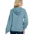 thumbnail image 3 of Zenana Drawstring Relaxed Fit Fleece Hoodie, 3 of 3