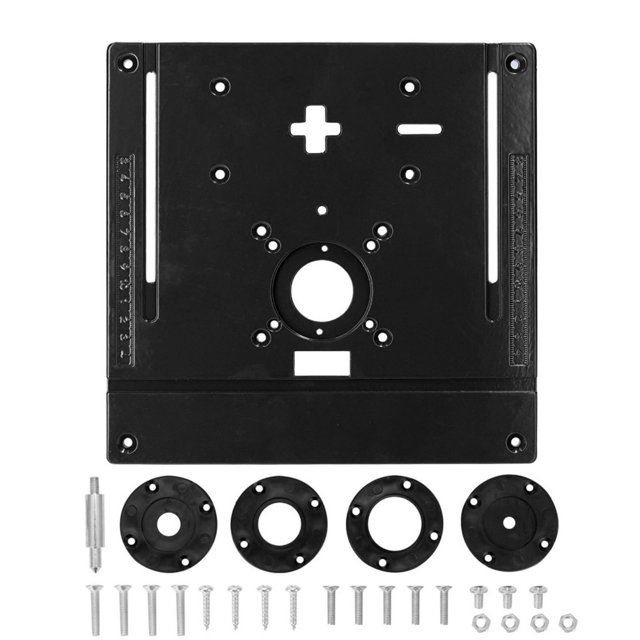 Aluminum Router Table Insert Plate For Woodworking Benches 240X245Mm With Screw