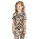 thumbnail image 5 of Balery Watercolor Zebra Conjunto de Pijama Infantil de Manga Corta con Estampado – Ropa de Dormir de Algodón Suave-4X-Large, 5 of 5