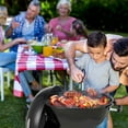 thumbnail image 7 of Highsound 22 Inch Patio Grill, Portable Charcoal Grill with Thickened Grilling Bowl and Wheels for Outdoor Cooking, Barbecue Camping, 7 of 7