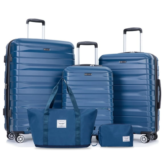 Tripcomp Luggage Sets 5 Piece Duffel Bag,Hardside Travel Luggage (20/24/28) with TSA Lock,Suitcase with Spinner Wheels.(Dark Blue)