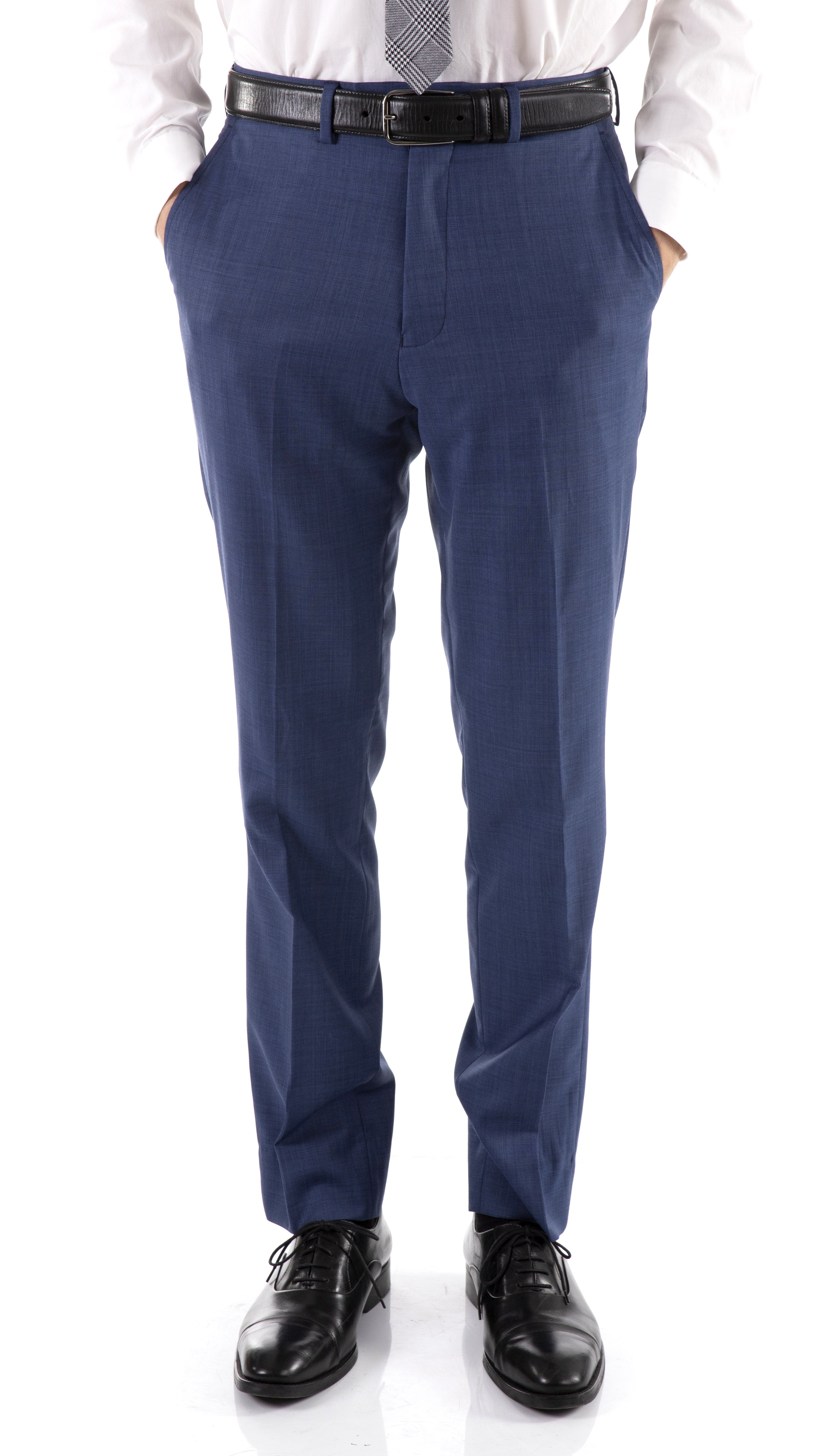 Ferrecci Mens Oslo Slim Fit Notch Lapel 2 Piece Suit with Matching Flat-Front Dress Pants