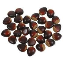OUNONA 30Pcs Realistic Chestnut Decor Lifelike Chestnut Model Fall Harvest Holiday Table Artificial Foam Chestnut