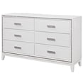 thumbnail image 2 of Pemberly Row White Wood 6-drawer Dresser with Crushed Crystal Accent, 2 of 6