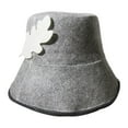 thumbnail image 4 of Gorro de fieltro para sauna shamjiam Gris tradicional resistente portátil, 4 of 8